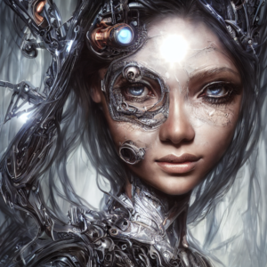 3d gerative art, organic cyborg, portret, black opalescent plastic, Jenna Ortega, organic armor, sun flare diffuse lighting, fantasy, intricate, elegant, highly detailed, lifelike, photorealistic, digital painting, artstation, big eyes, illustration, concept art, sharp focus, sf, intricate artwork masterpiece, ominous, matte painting movie poster, golden ratio, trending on cgsociety, intricate, epic, trending on artstation, by artgerm, h. r. giger and beksinski, highly detailed, vibrant, production cinematic character render, ultra high quality model, sf, intricate artwork masterpiece, ominous, matte painting movie poster, golden ratio, trending on cgsociety, intricate, epic, trending on artstation, by artgerm, h. r. giger and beksinski, highly detailed, vibrant, production cinematic character render, ultra high quality model, sf, intricate artwork masterpiece, ominous, matte painting movie poster, golden ratio, trending on cgsociety, intricate, epic, trending on artstation, by artgerm, h. r. giger and beksinski, highly detailed, vibrant, production cinematic character render, ultra high quality model, perfect composition, beautiful detailed intricate insanely detailed octane render trending on artstation, 8 k artistic photography, photorealistic concept art, soft natural volumetric cinematic perfect light, chiaroscuro, award - winning photograph, masterpiece, oil on canvas, raphael, caravaggio, greg rutkowski, beeple, beksinski, giger